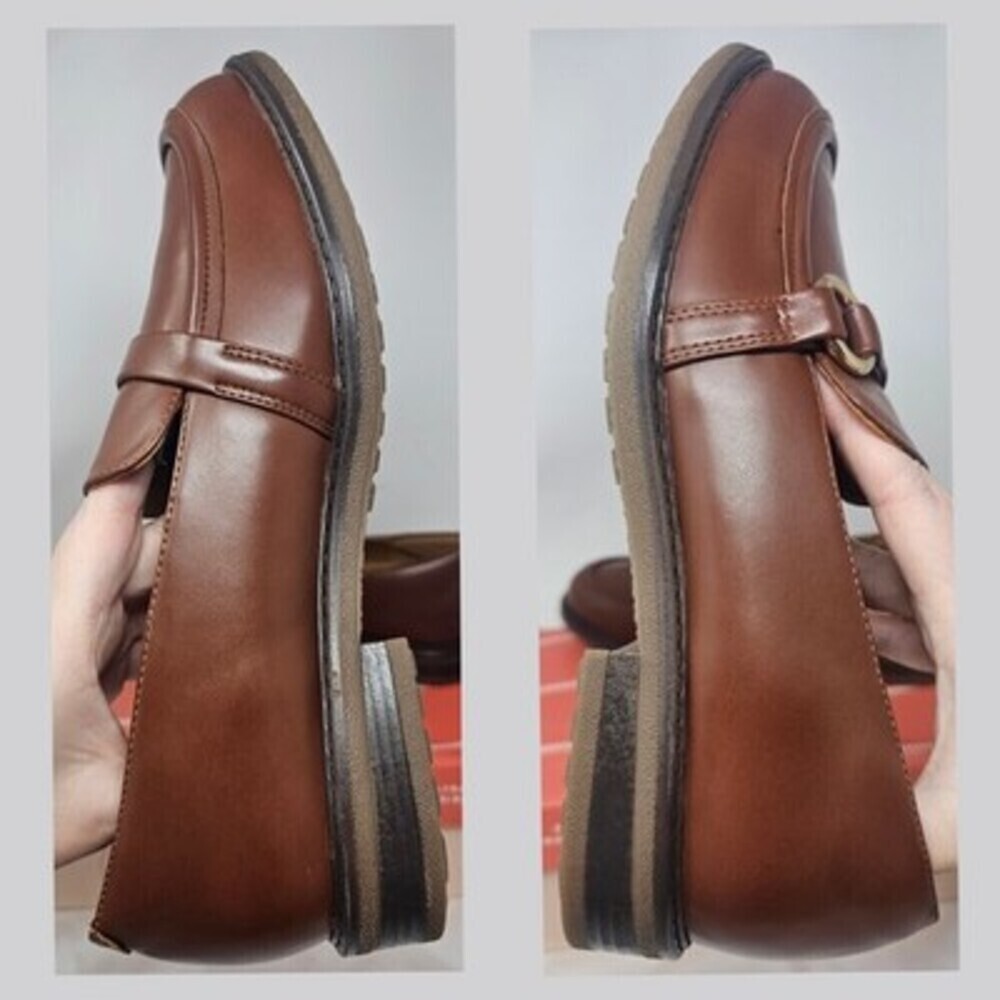 NIB Easy Spirit Jeane3 Women's Comfort Casual Loafers Brown Faux Leather Sz 10M - Picture 2 of 10